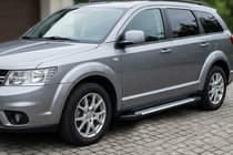 Fiat Freemont 2011–2016 Stranske stopnice Allmond Grey (2 kosa, aluminij) fotografija 1