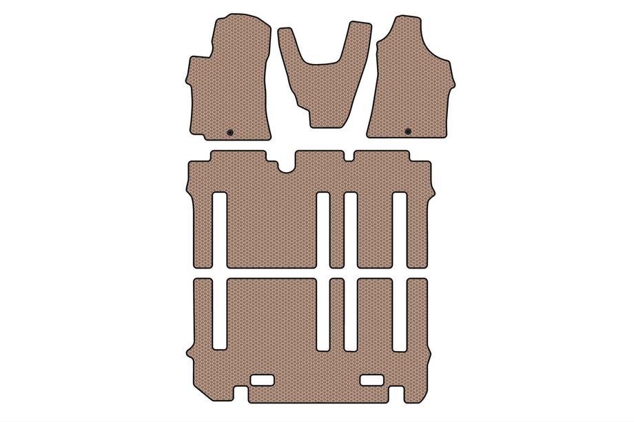 Hyundai H300, H1, Starex 2008–2020 Gumijasti avtomobilski tepihi Carsuit (komplet za celoten potniški prostor, bež) Image