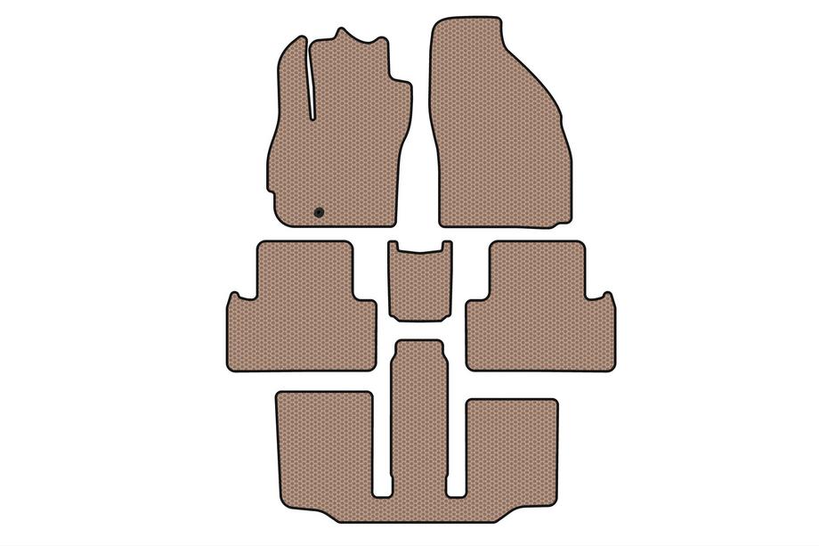 Mazda 5 2005–2009 Gumijaste preproge Carsuit (3 vrste, 7-sedežni, bež) Image