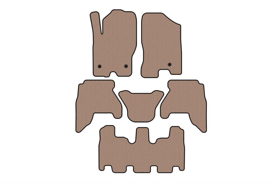 Nissan Pathfinder R51 2005–2014 Gumijasti tepihi Carsuit V1 (3 vrste, bež, 2010-2014) Image
