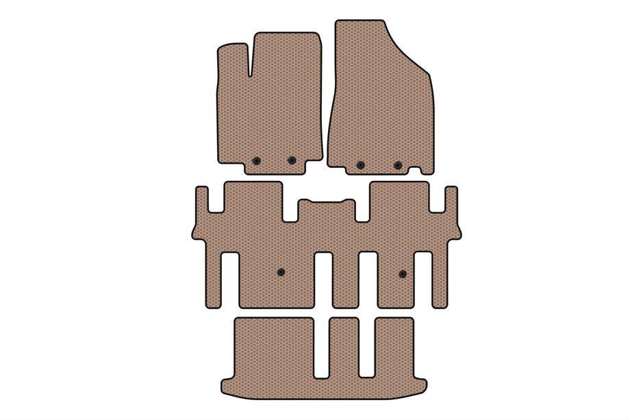Nissan Pathfinder R52 2012–2021 Carsuit gumijaste preproge za notranjost (3 vrste, bež) Image