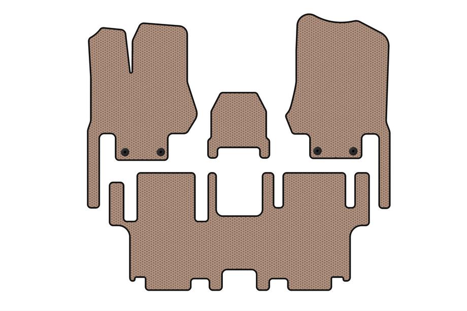 Nissan Quest 2011–2017 Gumijasti tepihi Carsuit (2 vrsti, 7-sedežni, bež) Image