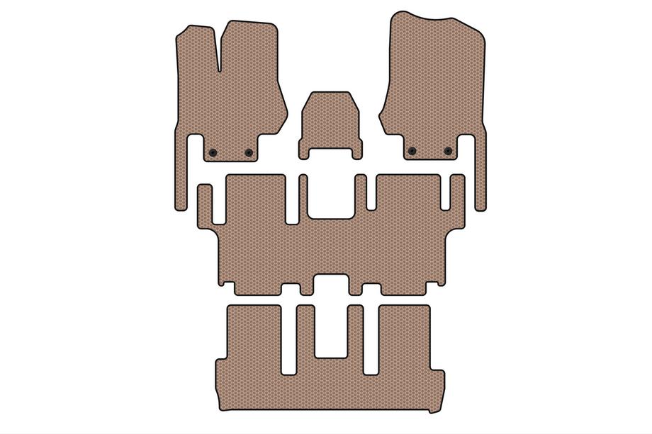 Nissan Quest 2011–2017 Gumijaste preproge Carsuit (3 vrste, 7-sedežni, bež) Image