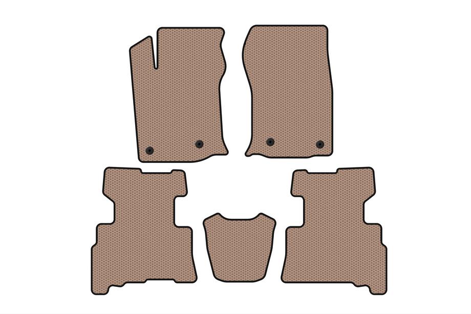 Toyota 4Runner 2009–2024 Gumijasti tepihi Carsuit (2 vrsti, 2014-2024, 7-sedežni, bež) Image