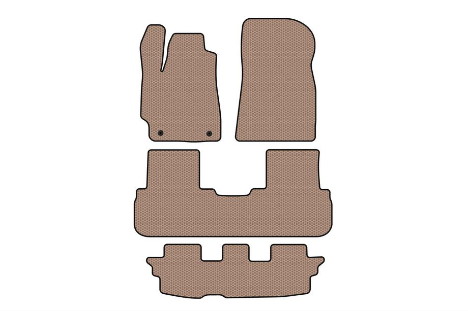Toyota Highlander 2008–2013 Gumijasti tepihi Carsuit (2 vrsti, bež) Image