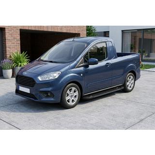 Stranske stopnice RedLine Black (2 kosa, aluminij) Ford Courier 2014–2023 fotografija 1
