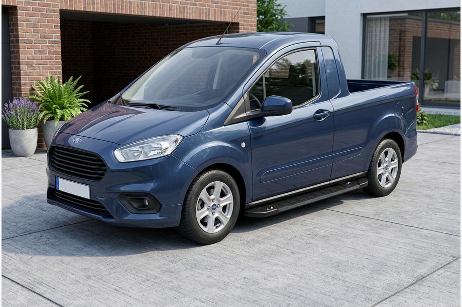 Ford Courier 2014–2023 Stranske stopnice RedLine Black (2 kosa, aluminij) Image