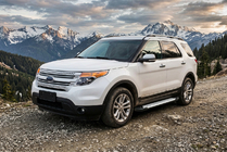 Ford Explorer 2011–2019 Stranske stopnice Allmond Grey (2 kos, aluminij) fotografija 1