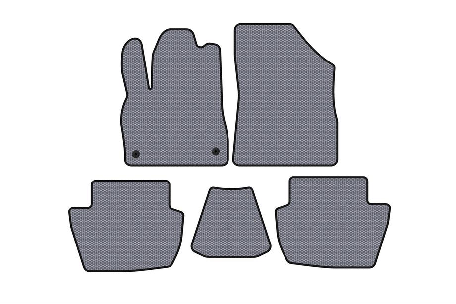 Citroen DS-5 2011–2015 Gumijaste preproge Carsuit (HB, hibrid/avtomatski menjalnik, sive) Image