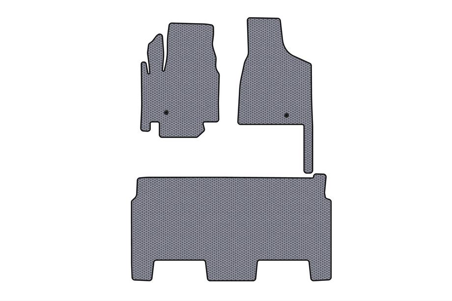 Dodge Grand Caravan V 2008–2020 Gumijasti talni predpražniki za notranjost Carsuit (2008–2020, 2 vrsti, 8-sedežni/oprema SXT, sivi) Image