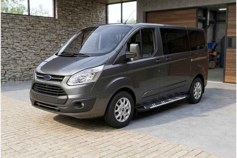 Ford Custom 2013–2022 Stranske stopnice Sunrise (2 kos, aluminij) Dolga medosna razdalja Image