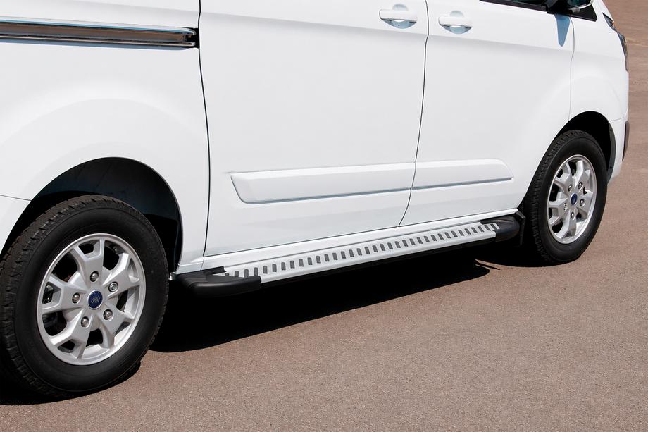 Ford Custom 2013–2022 Stranske stopnice Line (2 kosa, aluminij) Image