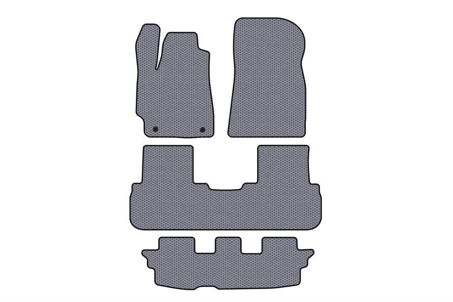 Toyota Highlander 2008–2013 Gumijasti tepihi Carsuit (2 vrsti, sivi) Image
