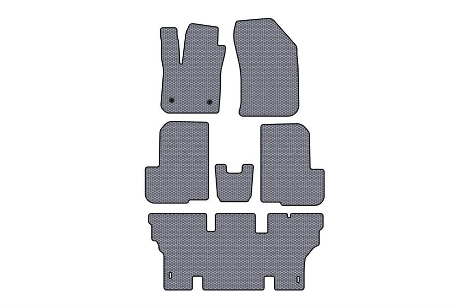 Dacia Lodgy 2012–2022 Gumijasti tepihi Carsuit (3 vrste, 7-sedežni, sivi) Image