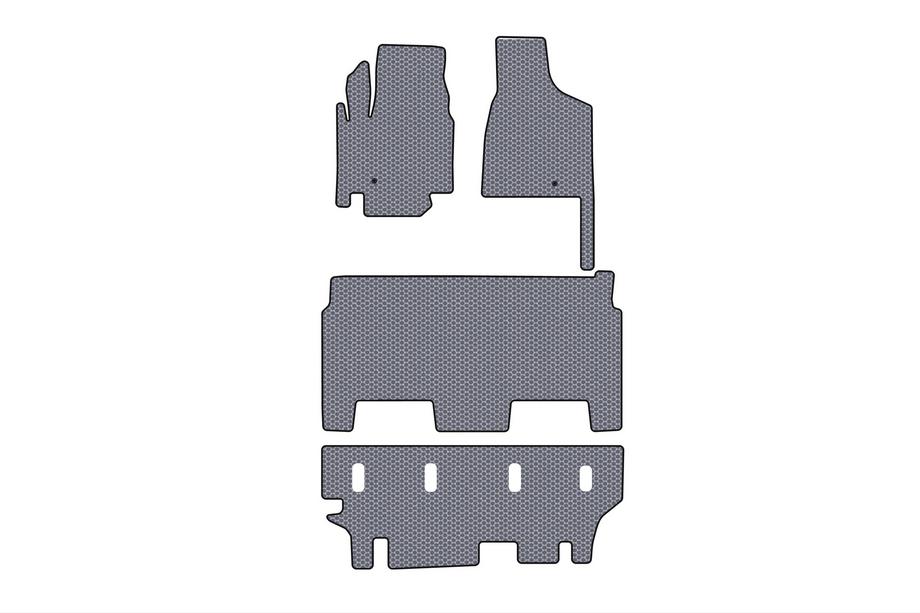Dodge Grand Caravan V 2008–2020 Gumijaste preproge Carsuit (2008-2020, 3 vrste, 8-sedežni/oprema SXT, siva) Image