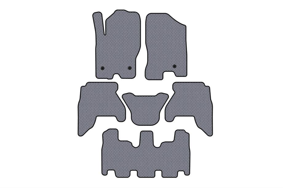 Nissan Pathfinder R51 2005–2014 Gumijasti tepihi za notranjost Carsuit V1 (3 vrste, siva, 2010-2014) Image