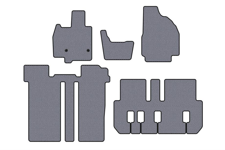 Toyota Previa 2006–2019 Carsuit gumijasti tepihi za kabino (3 vrste, 6-sedežni, sivi) Image