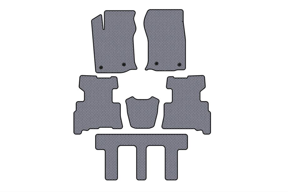 Toyota 4Runner 2009–2024 Gumijaste preproge Carsuit (3 vrste, 2014-2024, 7-sedežni, sive) Image