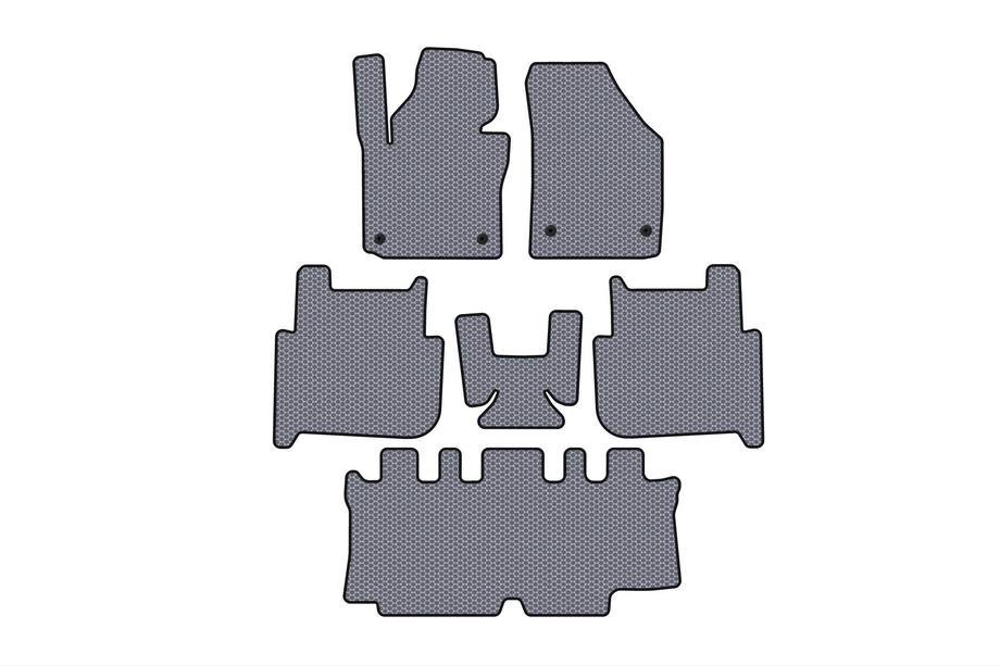 Volkswagen Touran 2003–2010 Gumijasti tepihi za avto Carsuit (3 vrste, 2006-2010, 7-sedežni, sivi) Image