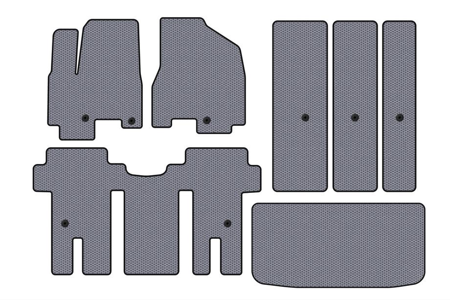 Kia Carnival 2014–2020 Gumijaste preproge Carsuit (komplet za celoten potniški prostor, siva) Image