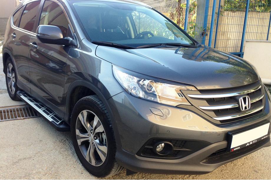 Honda CRV 2012–2016 Stranske stopnice Sunrise (2 kos, aluminij) Image