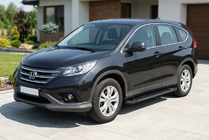 Honda CRV 2012–2016 Stranske stopnice RedLine Black (2 kosa, aluminij) fotografija 1
