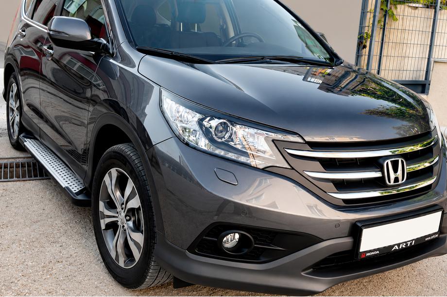 Honda CRV 2012–2016 Stranske stopnice Allmond Grey (2 kosa, aluminij) Image