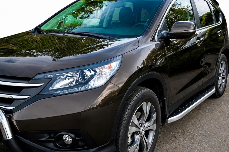 Honda CRV 2012–2016 Stranske stopnice Fullmond (2 kos, aluminij) Image