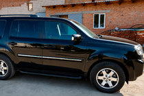 Honda Pilot 2008–2015 Bočne stopnice Allmond Black (2 kos, aluminij) fotografija 3