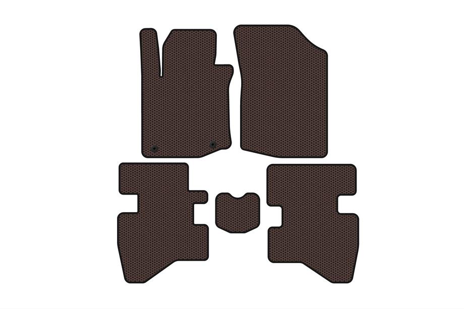 Citroen C-1 2014–2021 Gumijaste talne preproge Carsuit (HB, rjave) Image