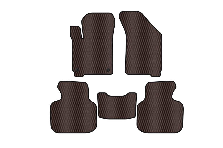 Dodge Journey 2008–2020 Gumijasti tepihi Carsuit (2011-2020, 7-sedežni, rjavi) Fotografija 1