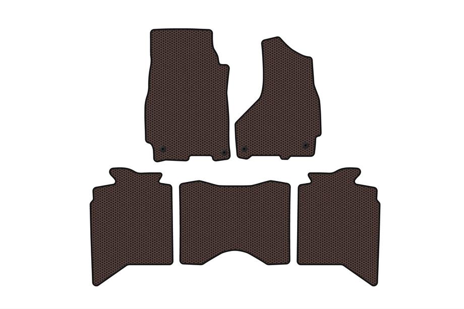 Dodge RAM (DS/DJ/D2) 2009–2024 Gumijasti tepihi Carsuit (2013+, 5-sedežni, rjav) Image
