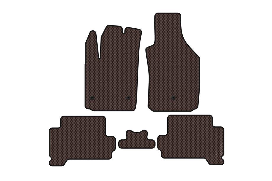 Fiat 500/500L 2013–2022 Carsuit gumijasti tepihi (za 500, Електро, rjavi) Image