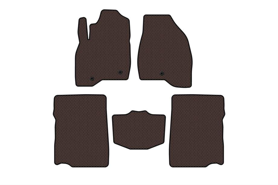 Ford Explorer 2011–2019 Gumijasti tepihi Carsuit (2017-2019, 2. vrsta, 7-sedežni, rjavi) Image