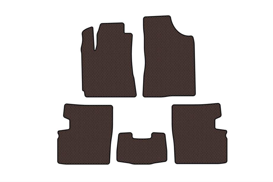 Geely Emgrand EC7 2009– Gumijaste preproge Carsuit (2009-2014, HB, 5-vratni, rjave) Image