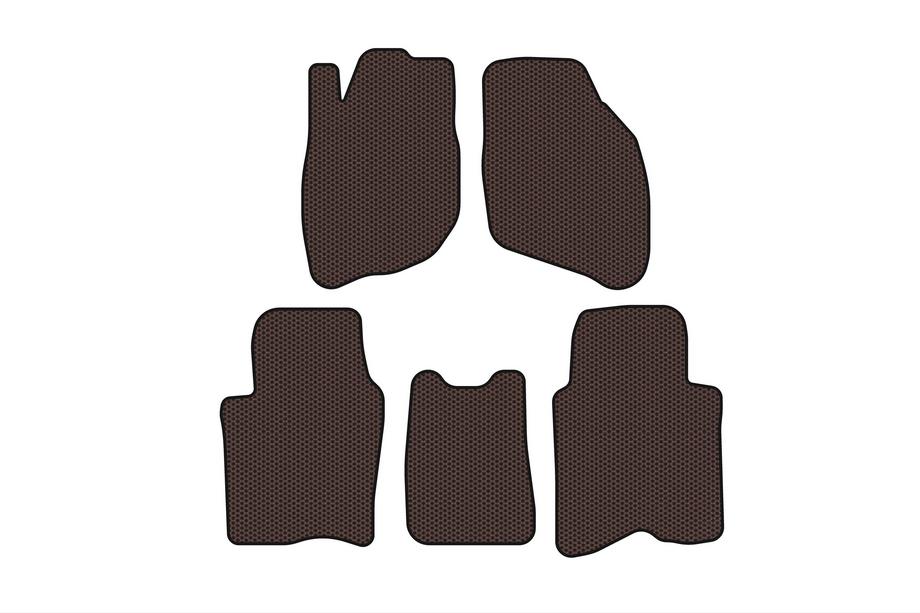 Honda City 2002–2008 Gumijasti tepihi za avto Carsuit (SD, rjavi) Image