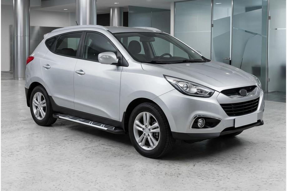Hyundai IX-35 2010–2015 Stranske stopnice Sunrise (2 kos, aluminij) Image
