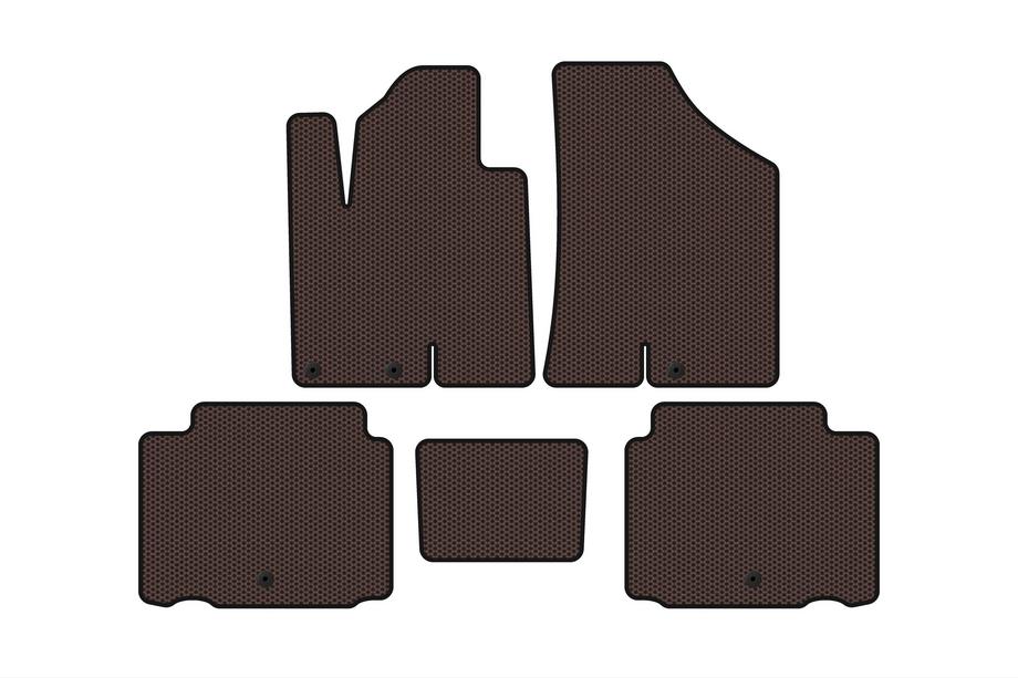 Hyundai IX55 2007–2012 Gumijasti tepihi Carsuit (Rjavi) Image