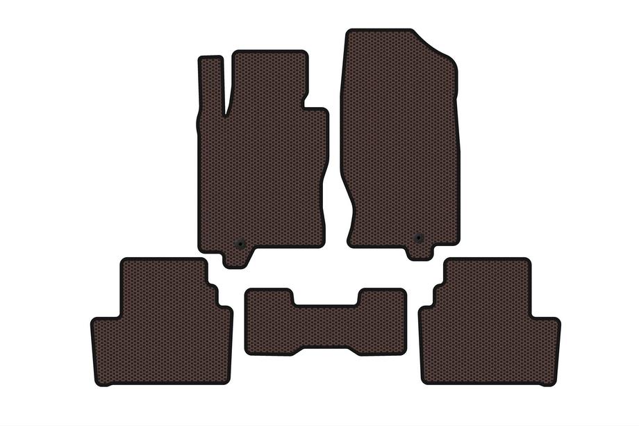 Infiniti G25/G35/37 (V36/CV36) 2006–2015 Gumijasti tepihi Carsuit (G35 S, Coupe, rjavi) Fotografija 1