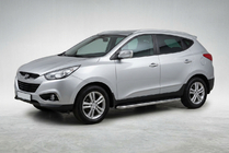 Hyundai IX-35 2010–2015 Stranski pragovi Maydos V1 (2 kos, aluminij ↗ nerjaveče jeklo) fotografija 1