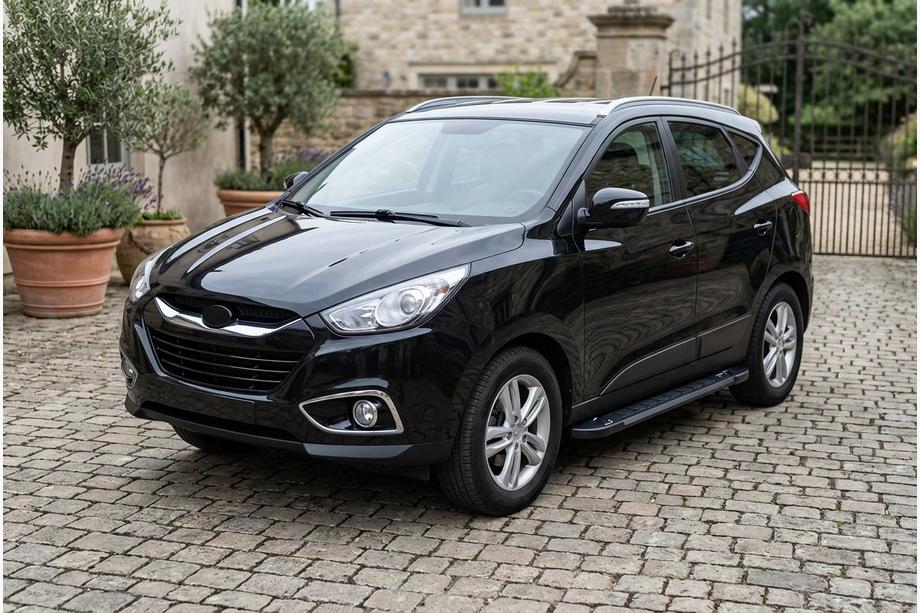 Hyundai IX-35 2010–2015 Stranske stopnice RedLine Black (2 kosa, aluminij) Image