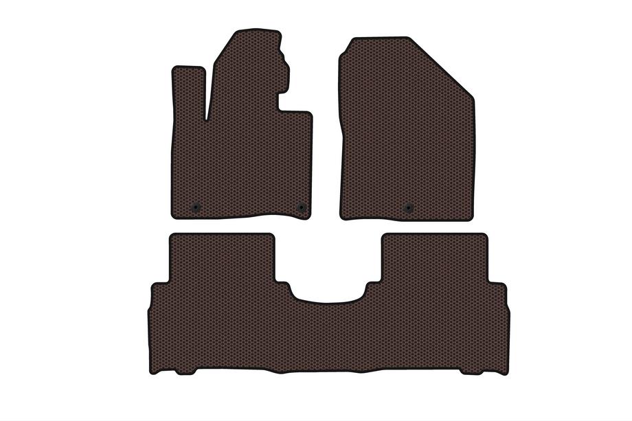 Kia Sorento III UM 2014–2020 Gumijasti tepihi za avto Carsuit (2014-2018, 5-sedežni, rjavi) Image