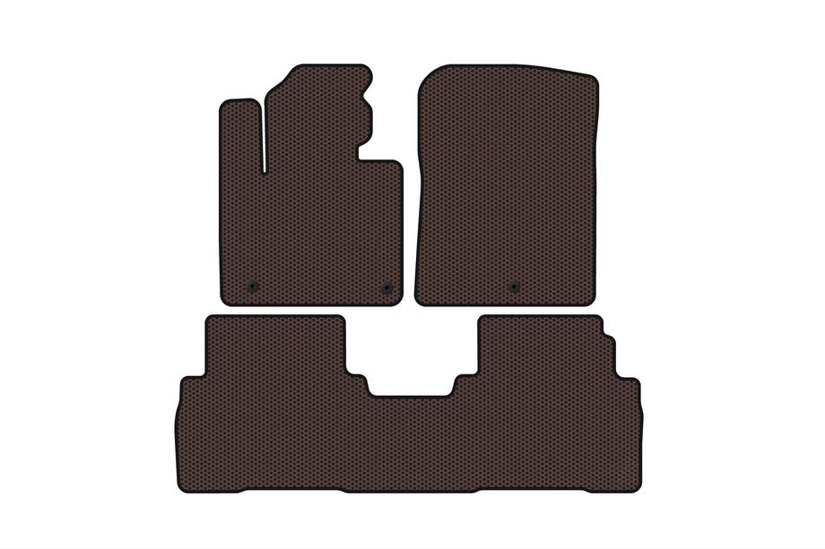Kia Sorento III UM 2014–2020 Gumijaste preproge Carsuit (7-sedežni, rjava) Image
