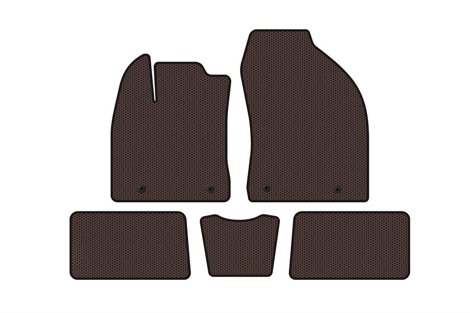 Lexus CT200H 2011–2022 Gumijasti tepihi za kabino Carsuit (HB, Hybrid, rjavi) Image