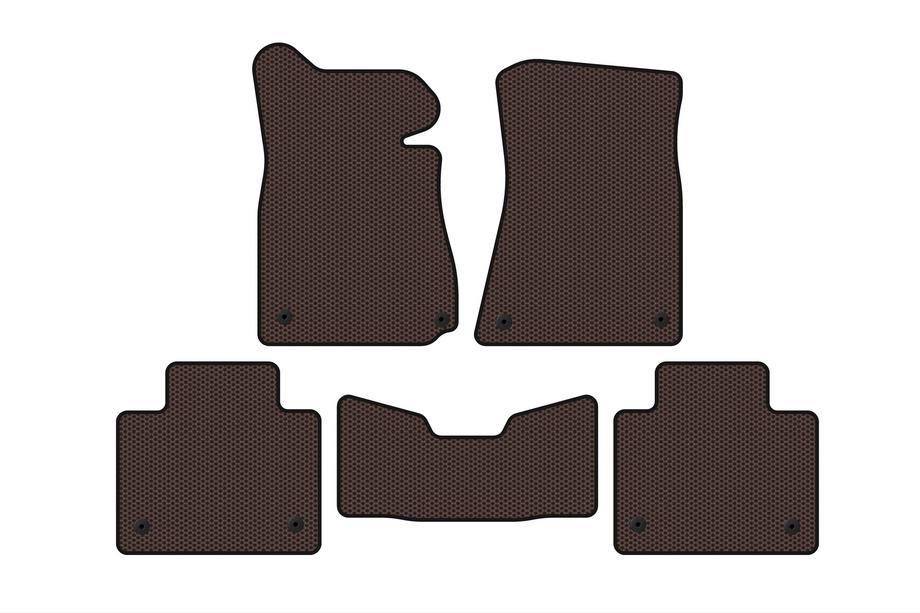 Lexus GS 2011–2020 Gumijasti tepihi Carsuit (2011-2015, SD, 2WD, rjavi) Fotografija 1