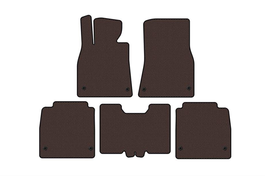 Lexus LS 2007–2017 Gumijaste preproge Carsuit (2007-2010, SD, dolga medosna razdalja, rjava) Image