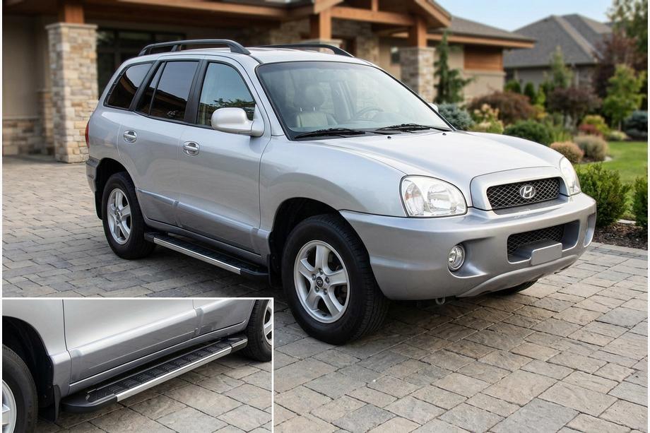 Hyundai Santa Fe 1 2000–2006 Stranske stopnice RedLine V1 (2 kos, aluminij) Image