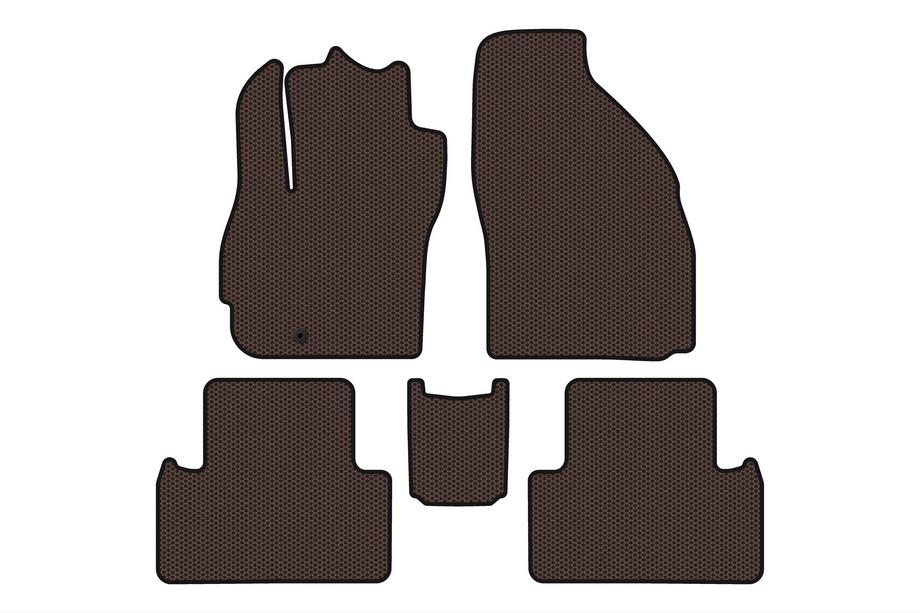 Mazda 5 2005–2009 Carsuit gumijasti tepihi za avto (2 vrsti, 7-sedežni, rjavi) Image