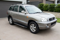 Hyundai Santa Fe 1 2000–2006 Bočne stopnice Duru (2 kosa, aluminij) fotografija 1