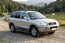 Hyundai Santa Fe 1 2000–2006 Bočne stopnice Bosphorus Black (2 kos, aluminij) fotografija 1